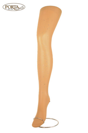 ZH/027 Ženske hulahop čarape bež s cirkonima univerzalna