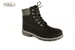 572/1 Muške modne gležnjače s krznom crne /GO/