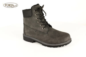 572/2 Muške modne gležnjače s krznom sive /GO/