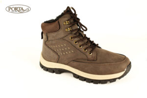 573/2 Muške modne gležnjače s krznom smeđe /CITY/