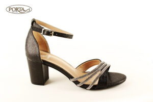 613/3 Ženske sandale na petu crne /WEDE/
