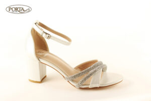 614/1 Ženske sandale na petu srebrne /WEDE/
