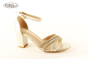 614/2 Ženske sandale na petu zlatne /WEDE/