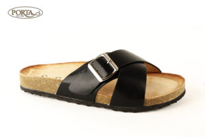 248/1 Ženske udobne natikače na kupču crne /S.S./