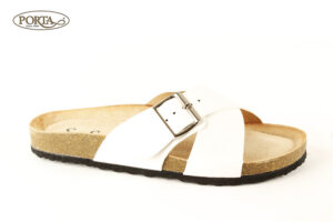 248/2 Ženske udobne natikače na kupču bijele /S.S./