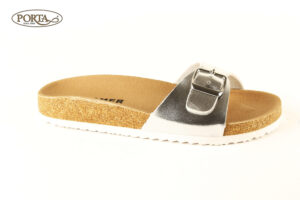 468/1 Ženske anatomske natikače na kupču srebrne /SOFT/