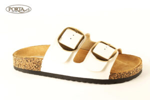 254/1 Ženske udobne natikače na kupču bijele /PORTA/