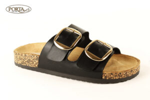 254/2 Ženske udobne natikače na kupču crne /PORTA/