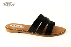 255/2 Ženske modne ravne natikače crne /PORTA/