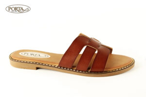 255/3 Ženske modne ravne natikače smeđe /PORTA/