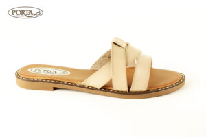 256/1 Ženske modne ravne natikače bež /PORTA/