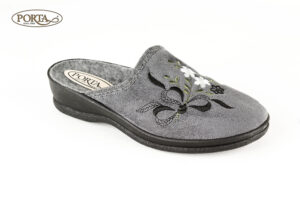 444/3 Ženske udobne kućne papuče sive /PORTA/