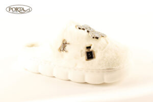 128/4 Ženske tople papuče bijele /FANCY/