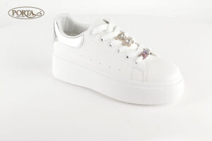 3030/1 Ženske modne tenisice bijele /FIORI/