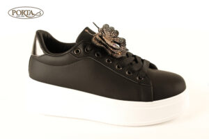 3103/1 Ženske modne tenisice crne /RICO/