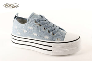 167/1 Ženske modne platnene tenisice plave /LIGHT/